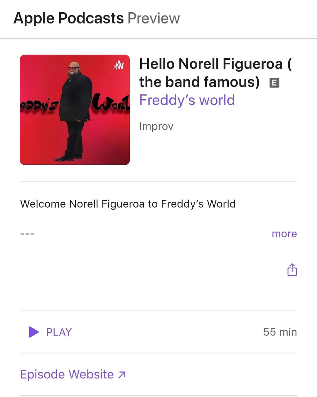 Check out Freddy's World featuring The Band Famous!