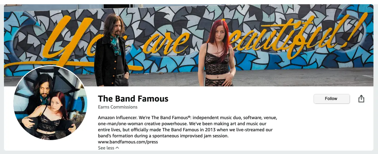 The Band Famous is proud to be an Amazon Affiliate