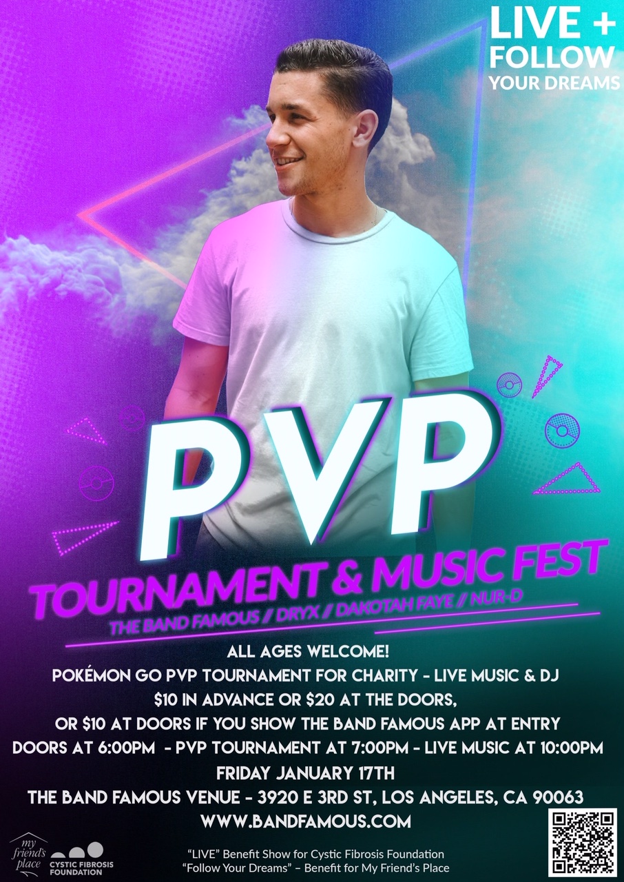 The first ever live-stream benefit music festival featuring the first ever Pokémon GO ranked PvP tournament for charity!
